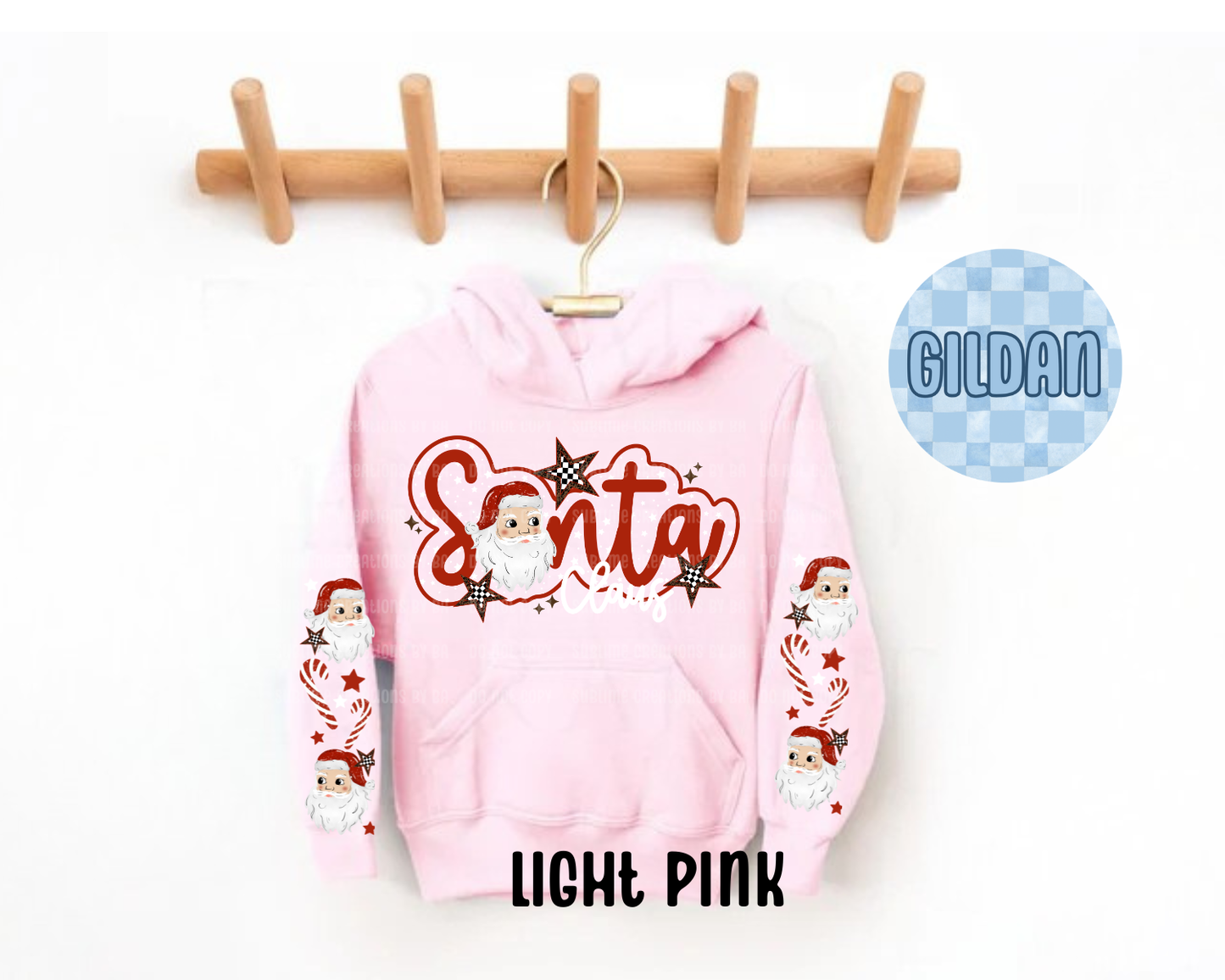 Santa Claus Youth Sweatshirt with Sleeve Print