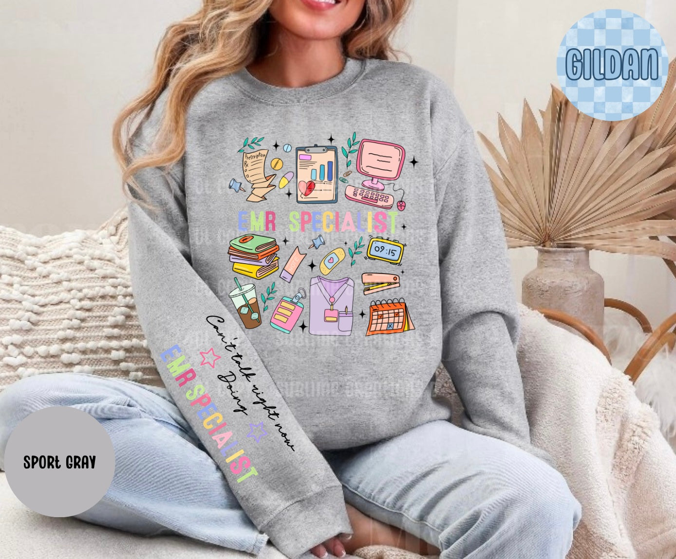 EMR Specialists Doodle Occupation Sweatshirt