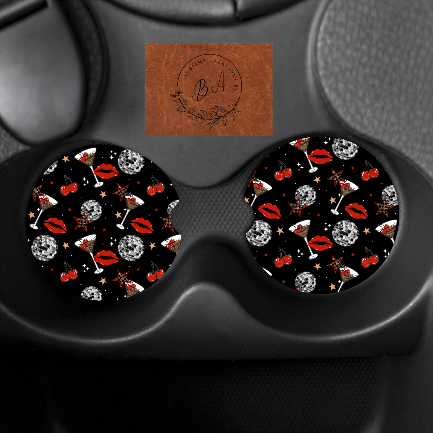 Wild Spirit Print Car Coaster Set