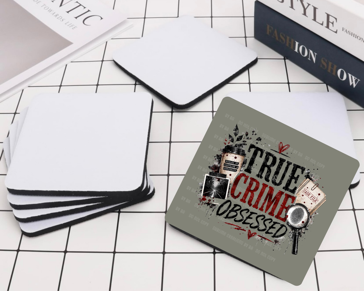 True Crime Obsessed Desk Coaster