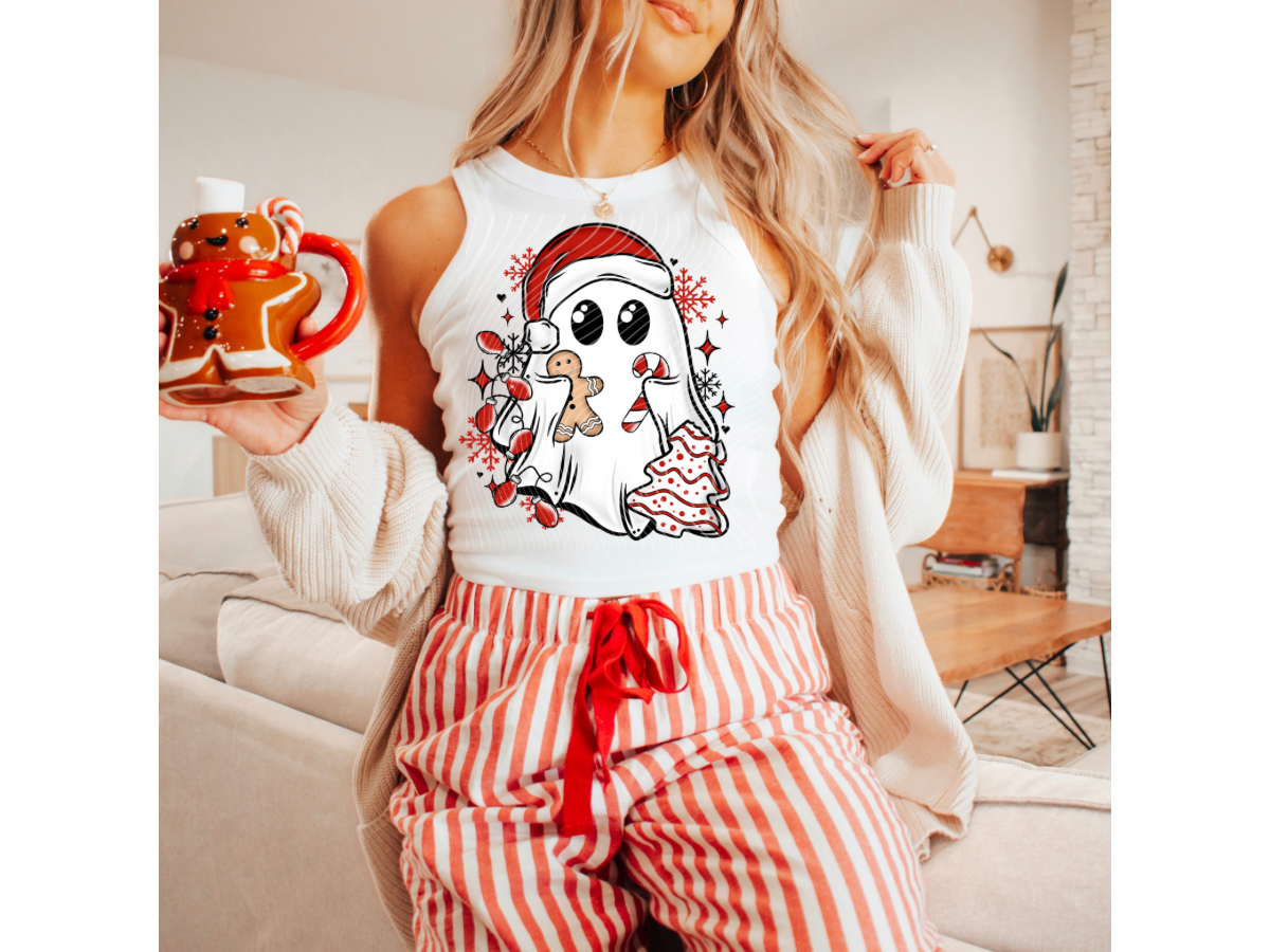 Christmas Ghost DTF Print Only