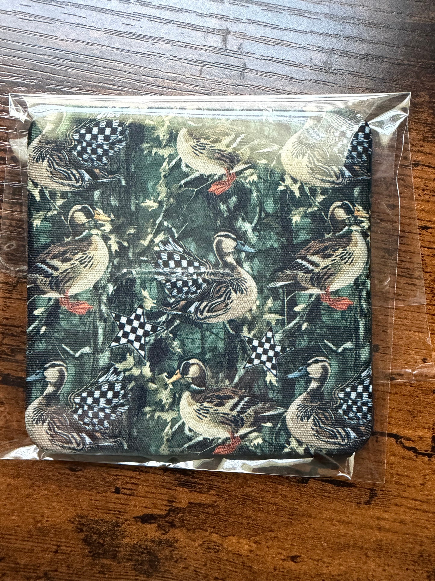 Checkered Camo Mallards Desk Coaster