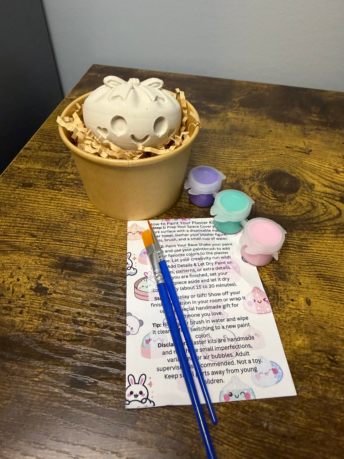 Custom Bow Dumpling Plaster Craft Kit