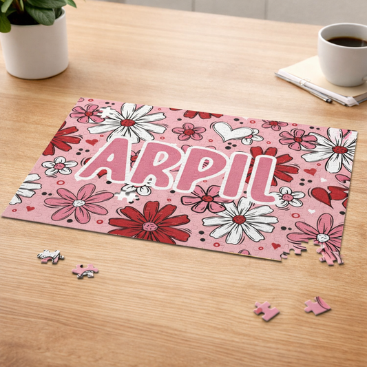 Floral Valentine Personalized Puzzle