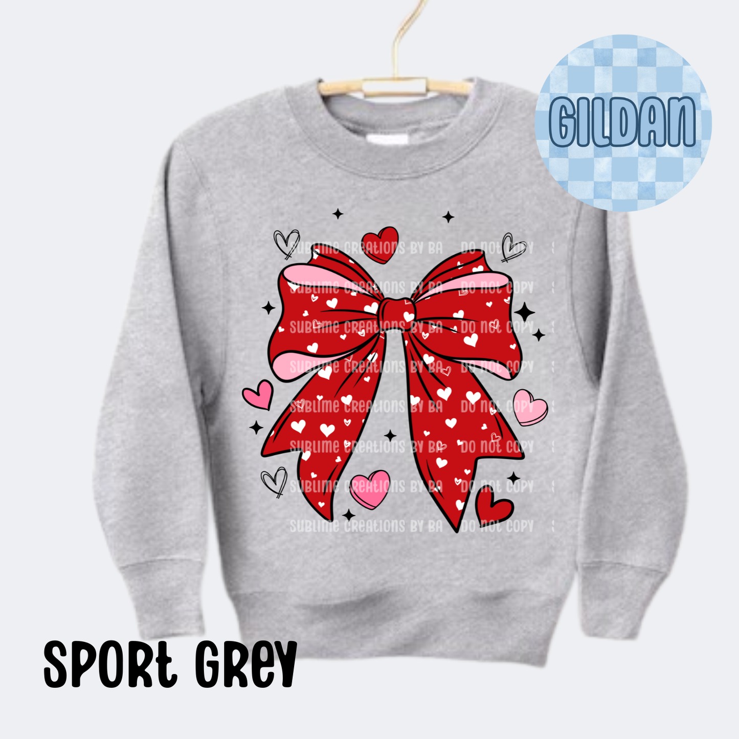 Heart Bow Toddler/Youth Sweatshirt