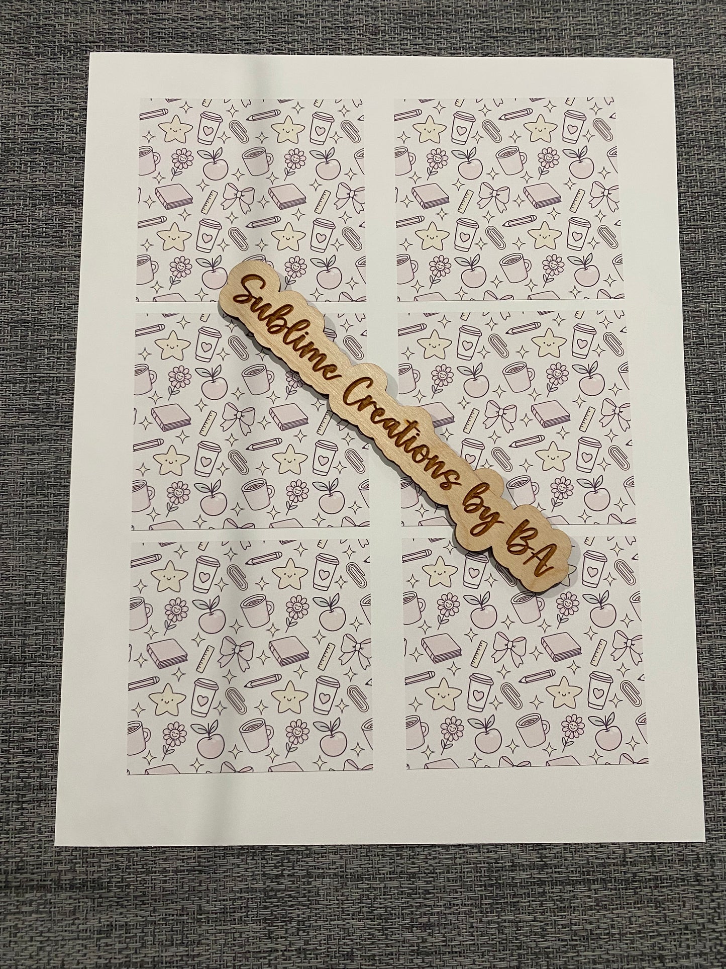 Pink Teacher Sublimation Transfer Sheet