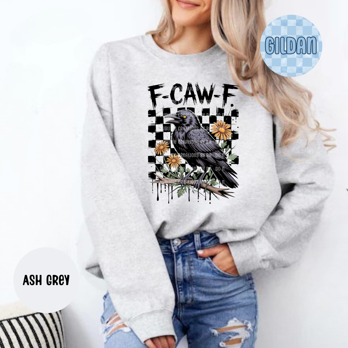 F•Caw•F Funny Crow Shirt, Black Crow Unisex