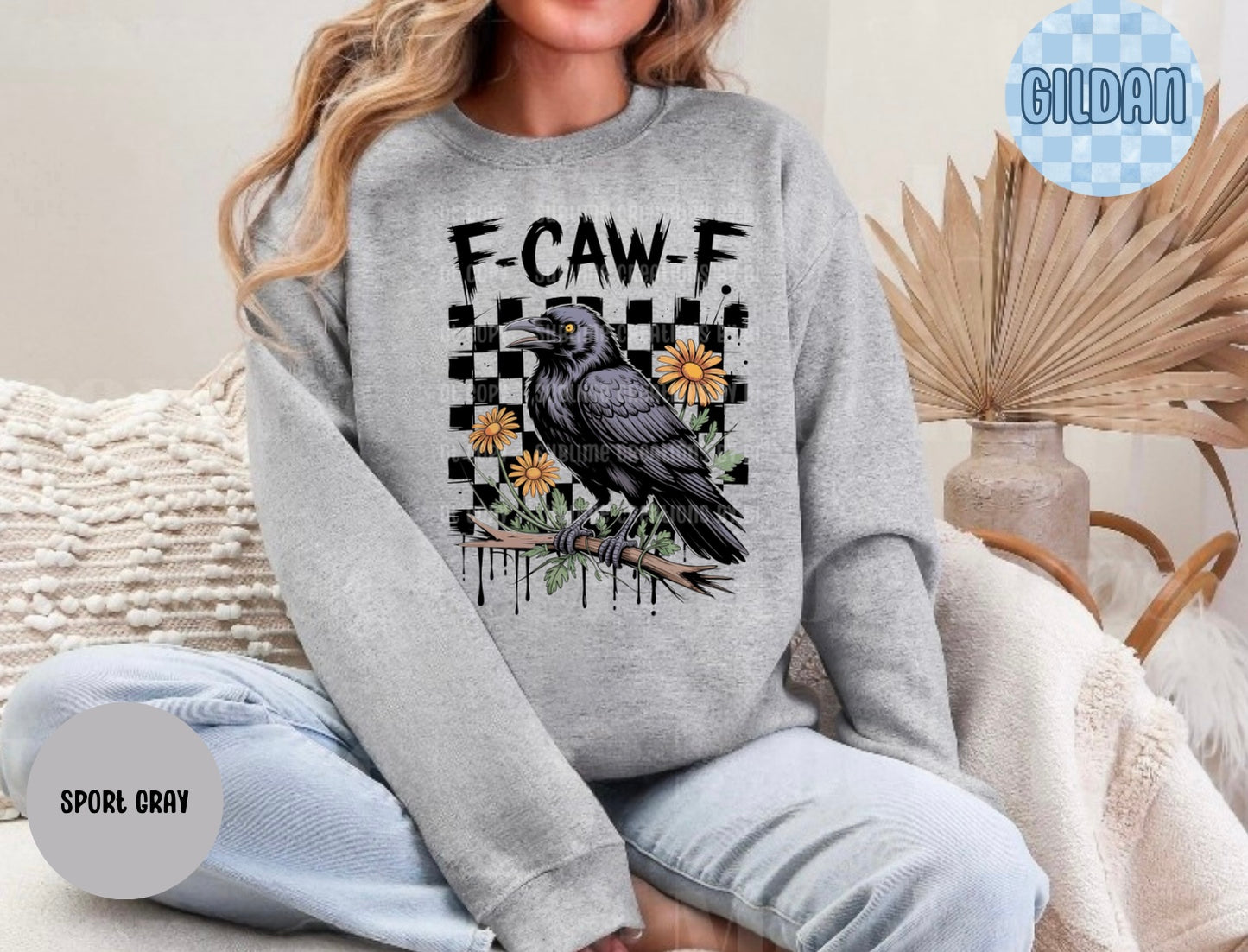 F•Caw•F Funny Crow Shirt, Black Crow Unisex