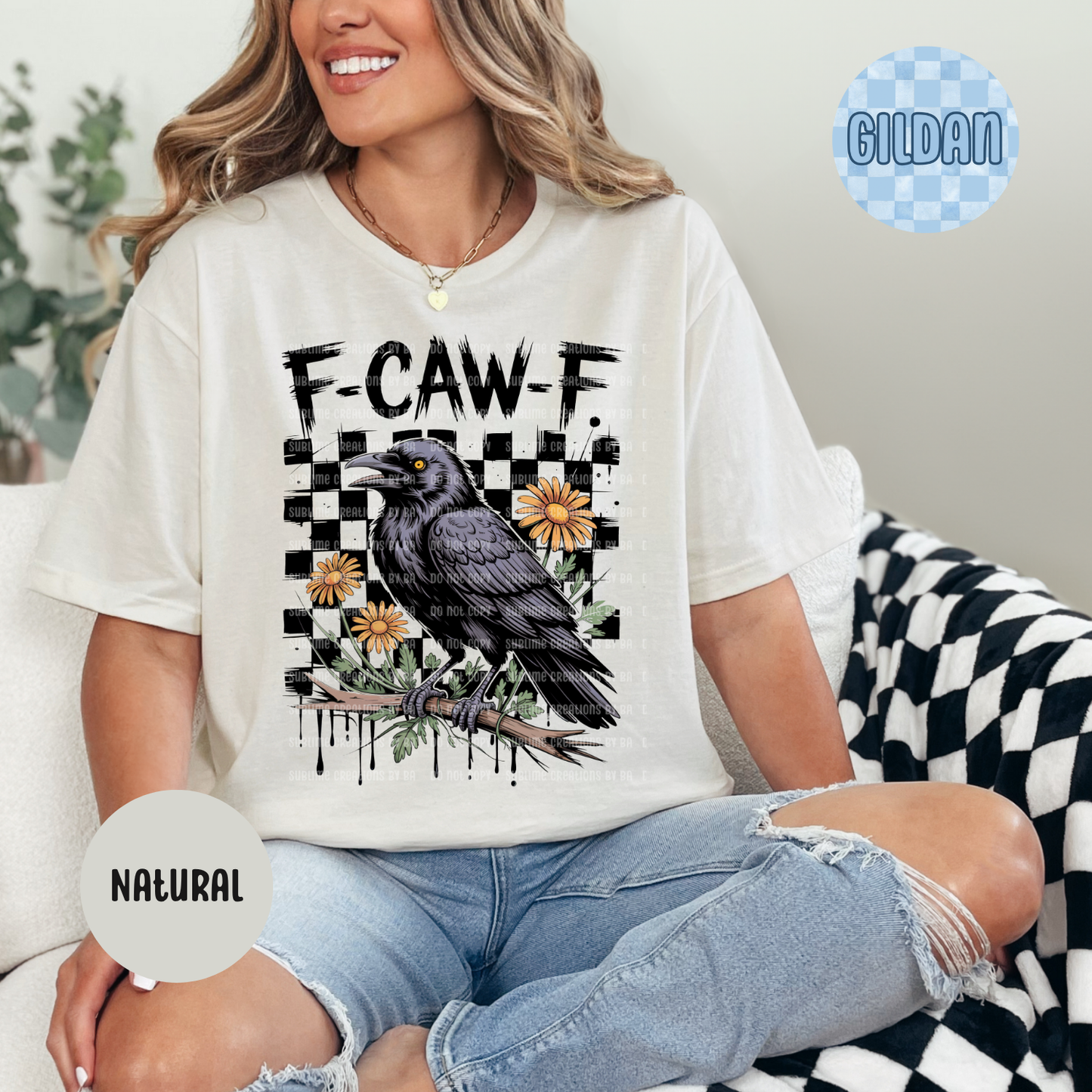 F•Caw•F Funny Crow Shirt, Black Crow Unisex