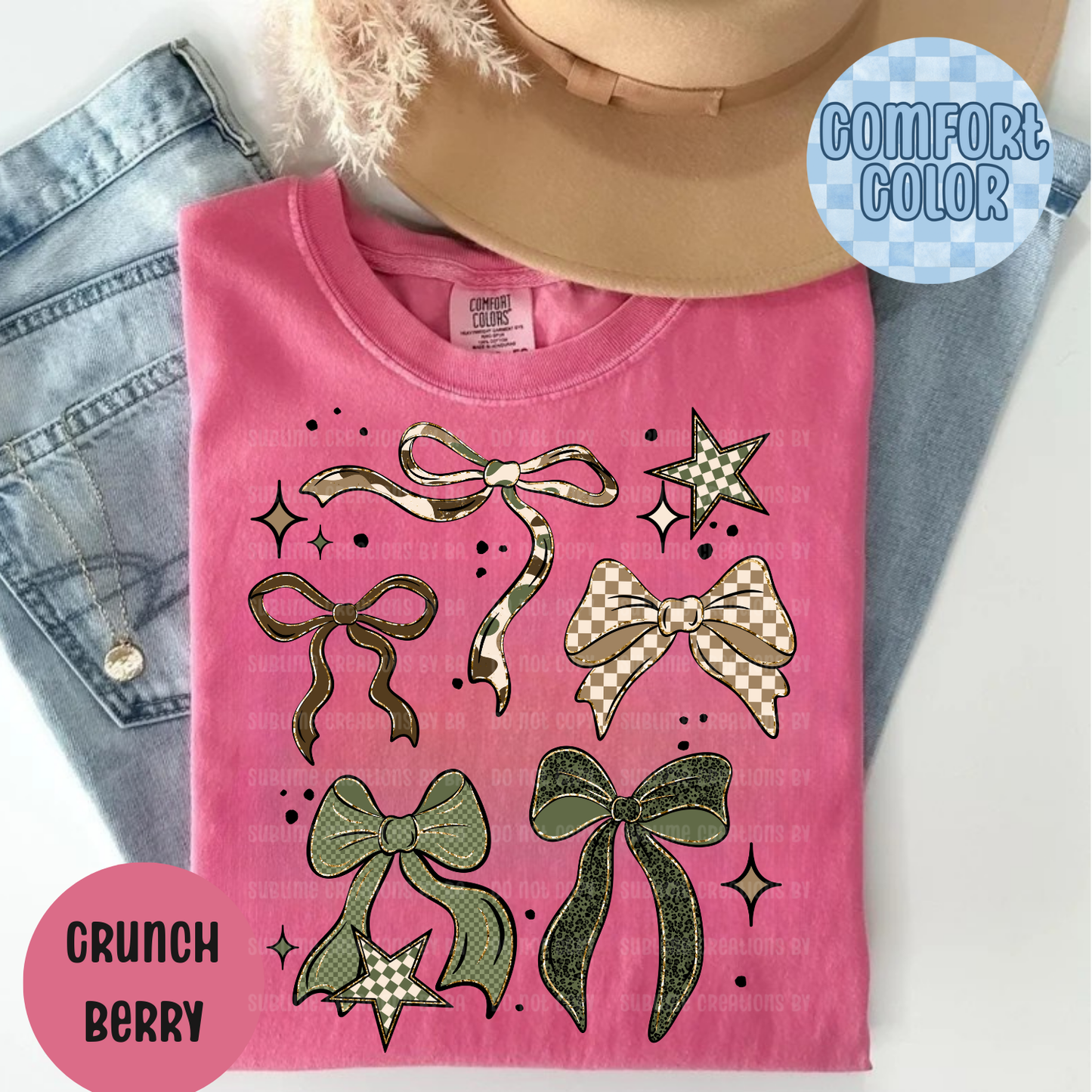 Camo and Bows Shirt Adult Shirt