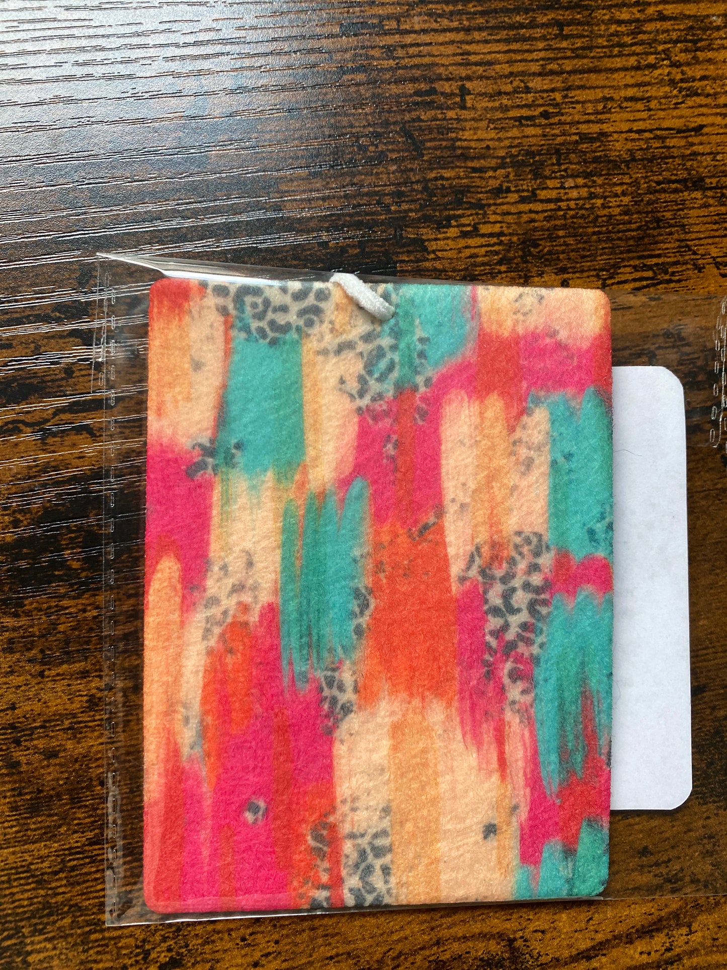 Leopard Colorful Brushstroke  Felt Freshie