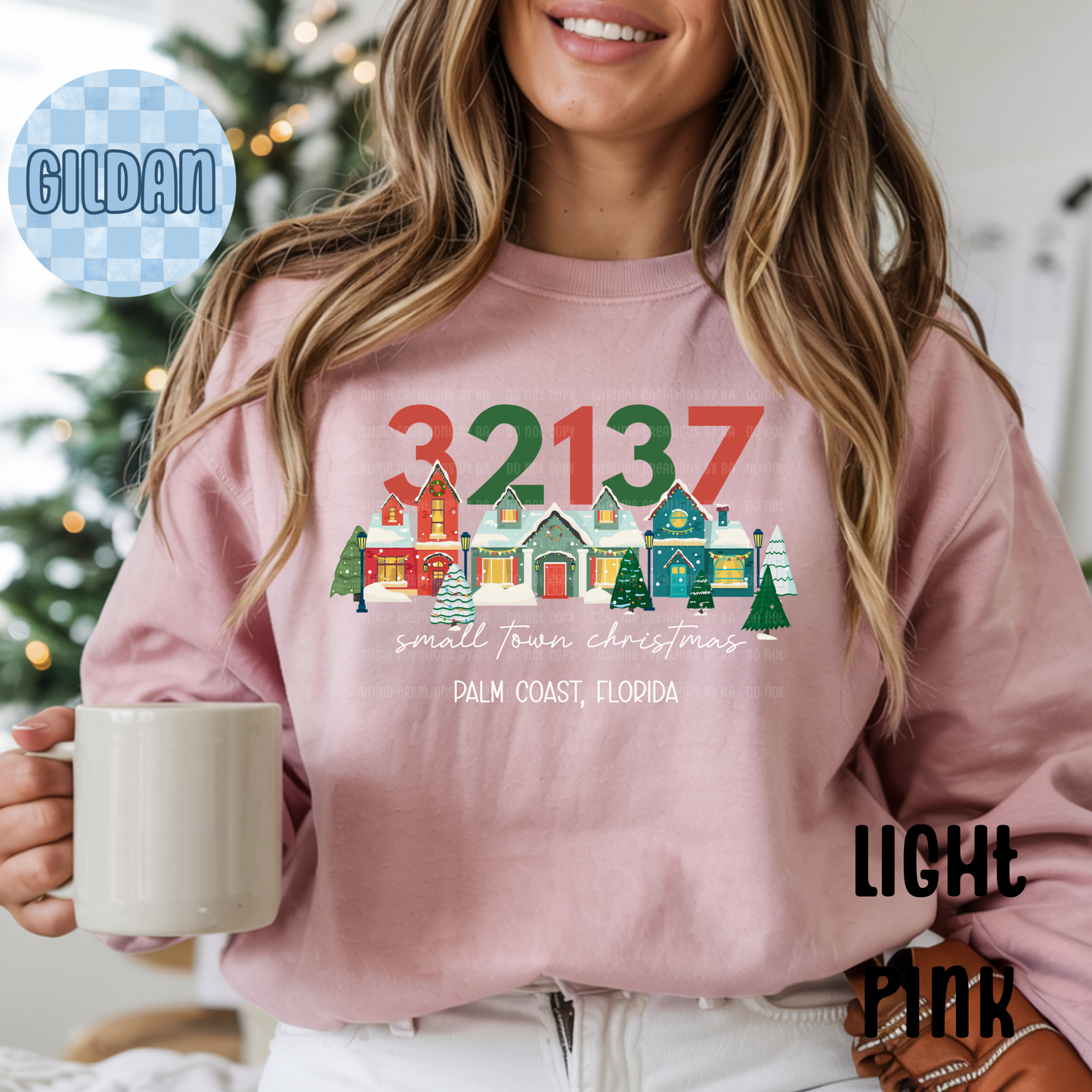 Custom Zipcode Small Town Christmas Sweatshirt