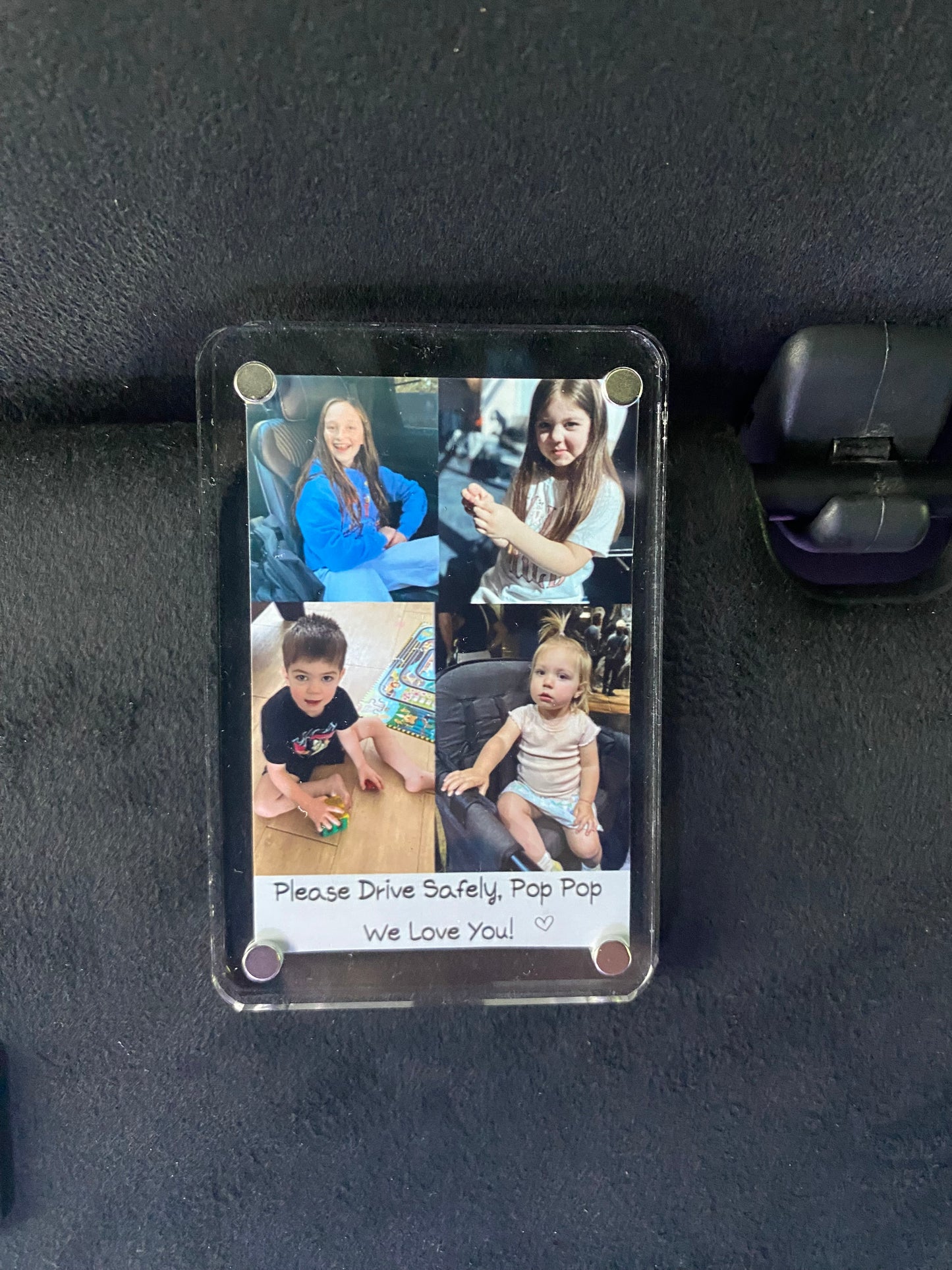 Personalized Sun Visor Clip Photo Holder