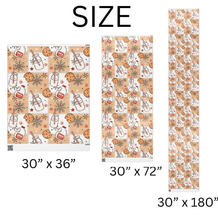 Festive Wrapping Paper- Milk and Cookies