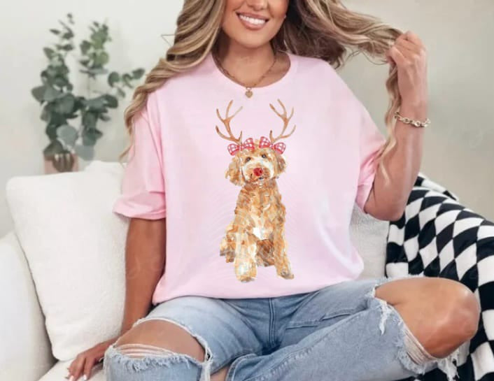 Watercolor Dogs Christmas Tees