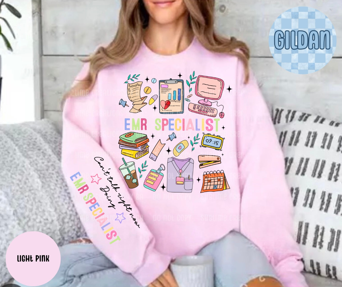 EMR Specialists Doodle Occupation Sweatshirt