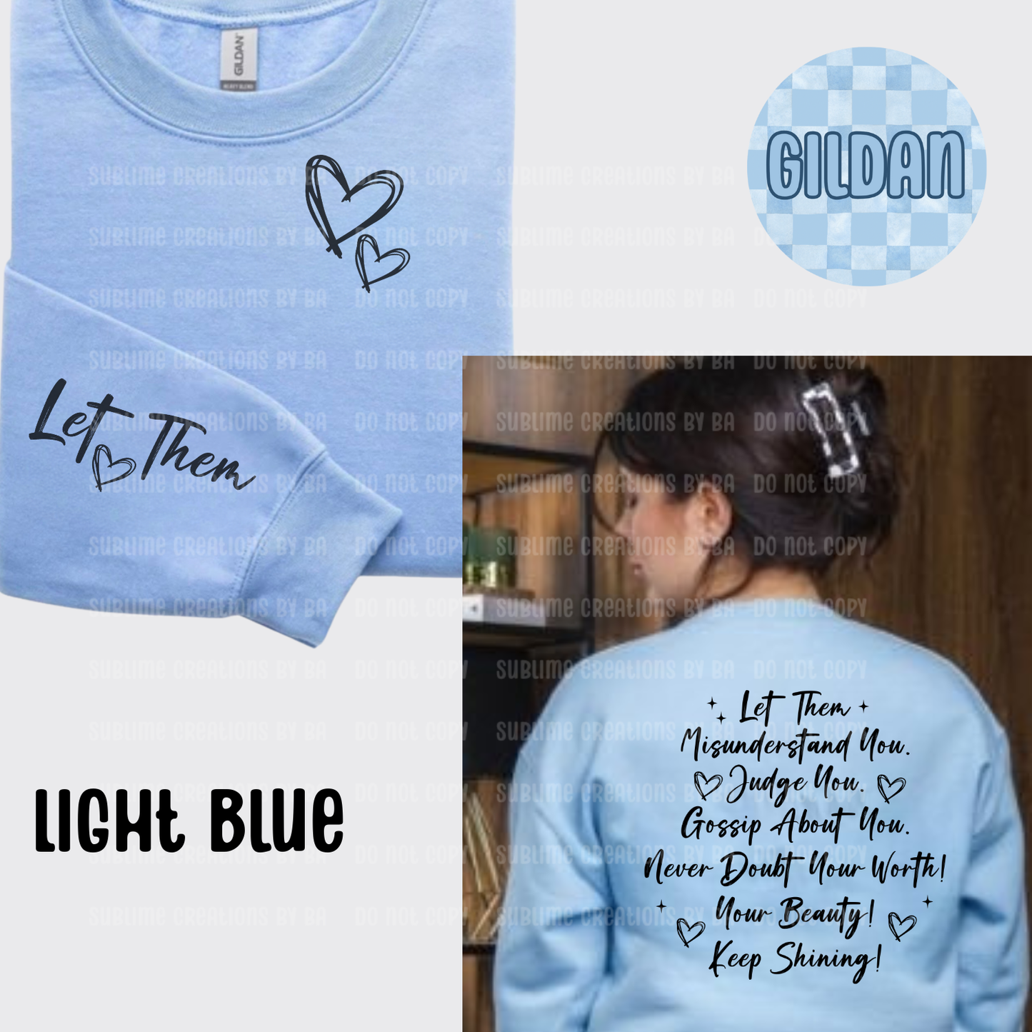 Let Them Sweatshirt with Sleeve Print