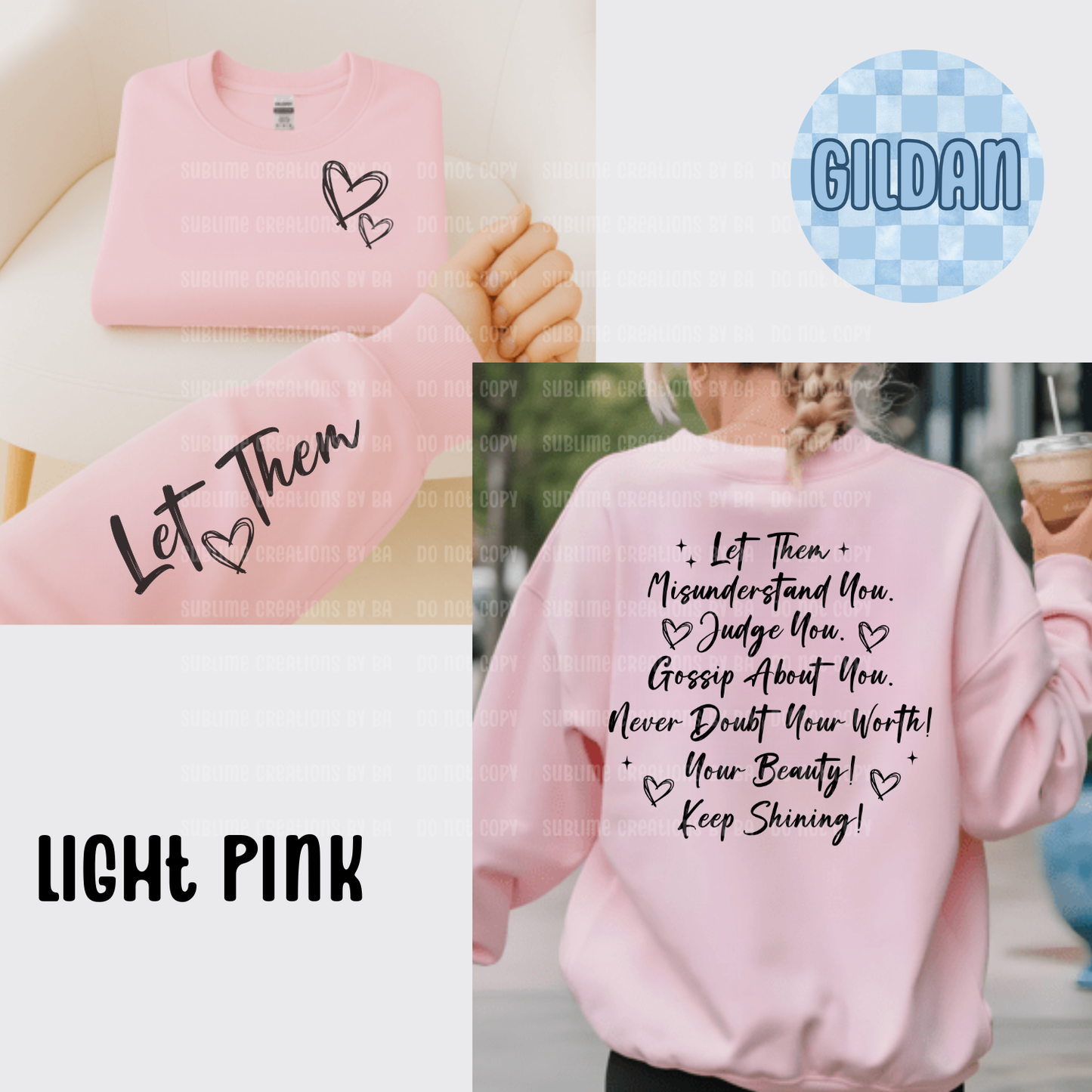 Let Them Sweatshirt with Sleeve Print