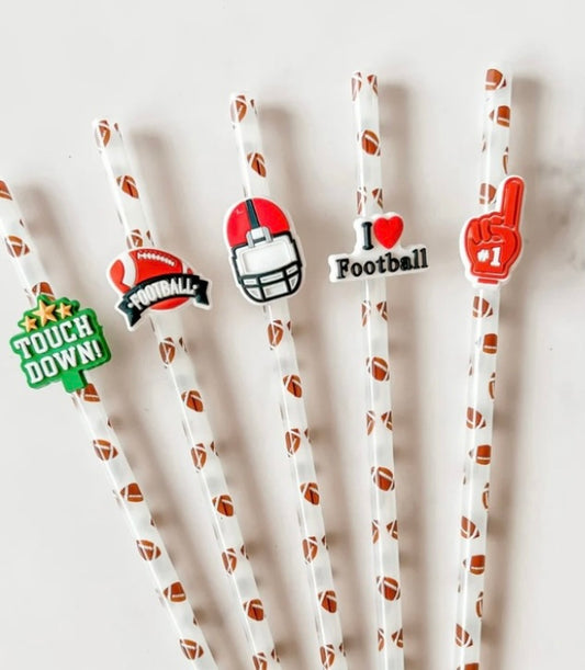 Football Combo Pack Straw Charms