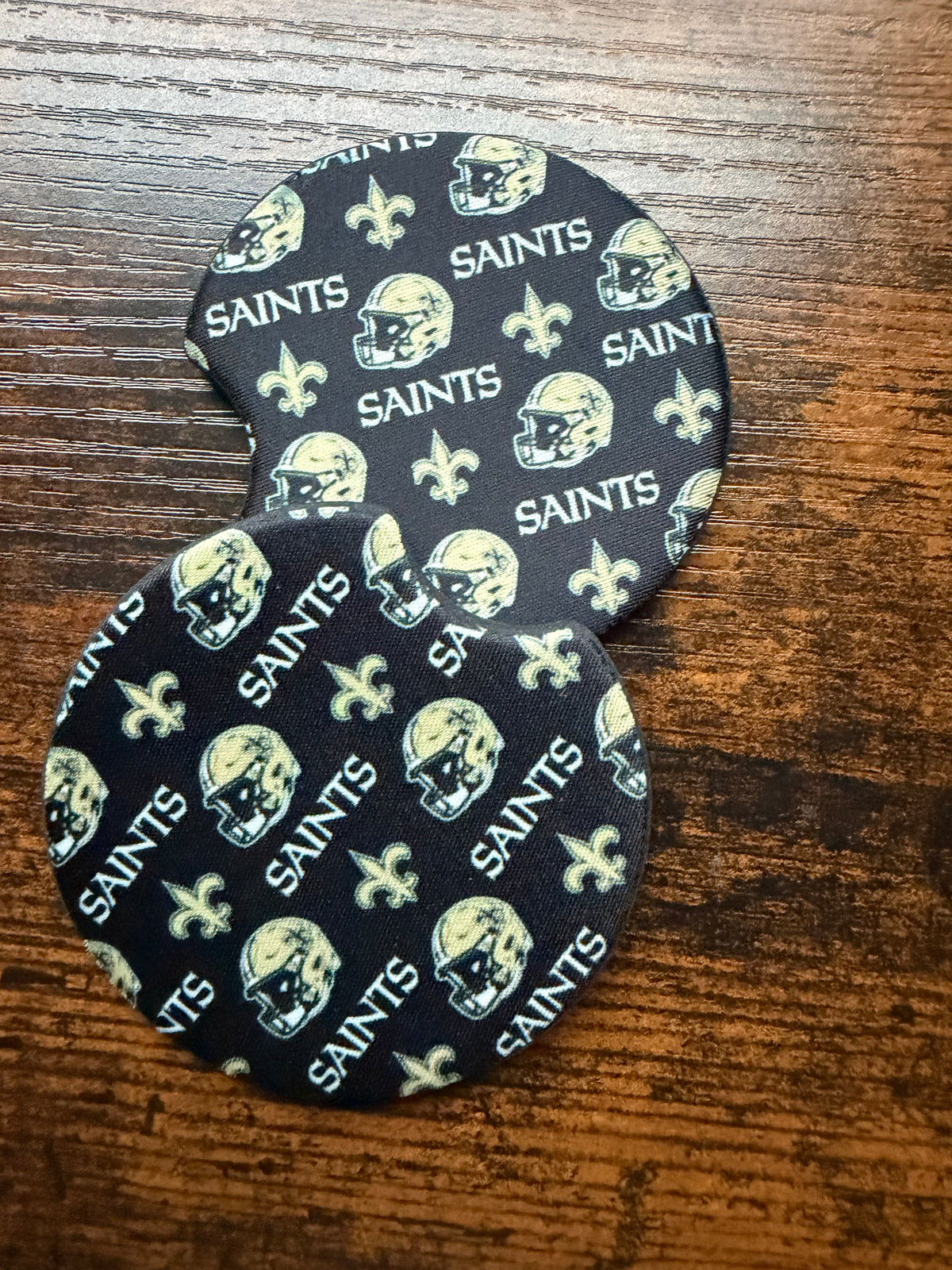 Saints Print Car Coaster Set