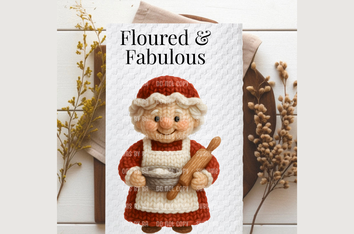 Floured & Fabulous Kitchen Waffle Towel