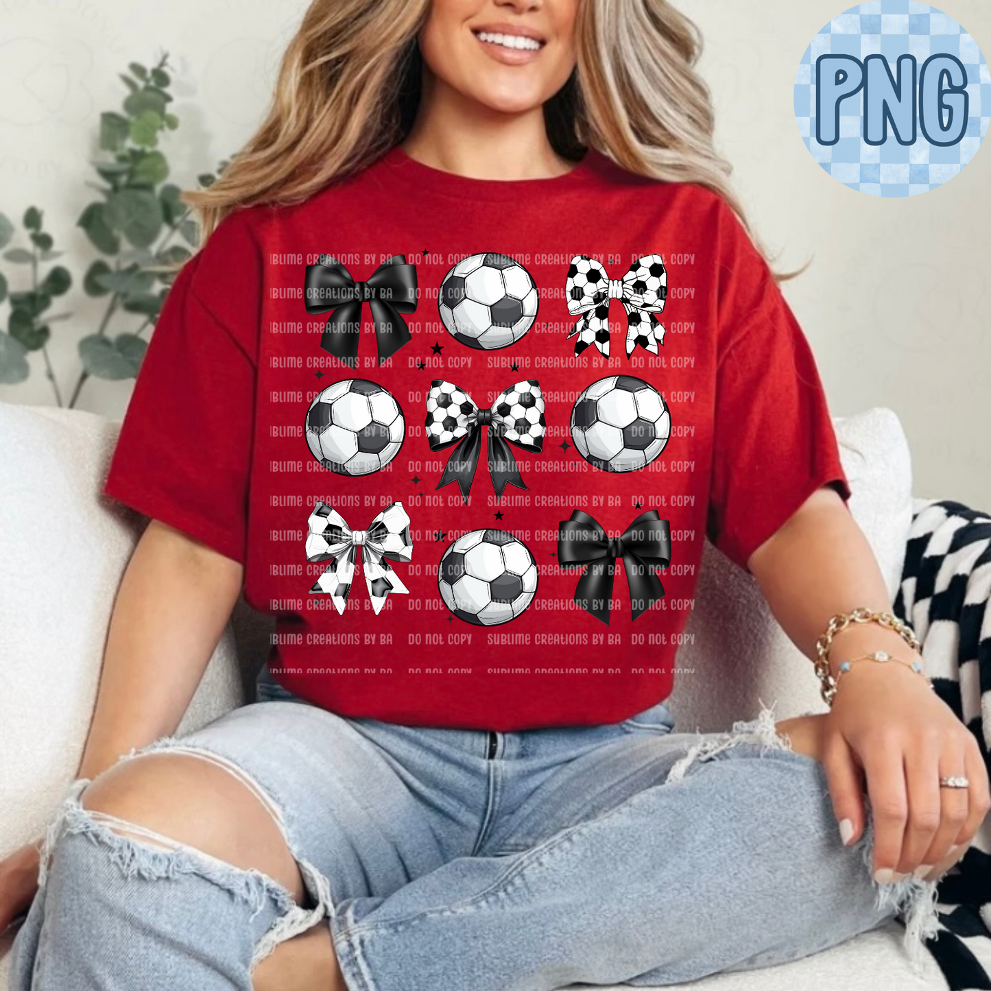 Soccer Bows PNG Digital File ONLY