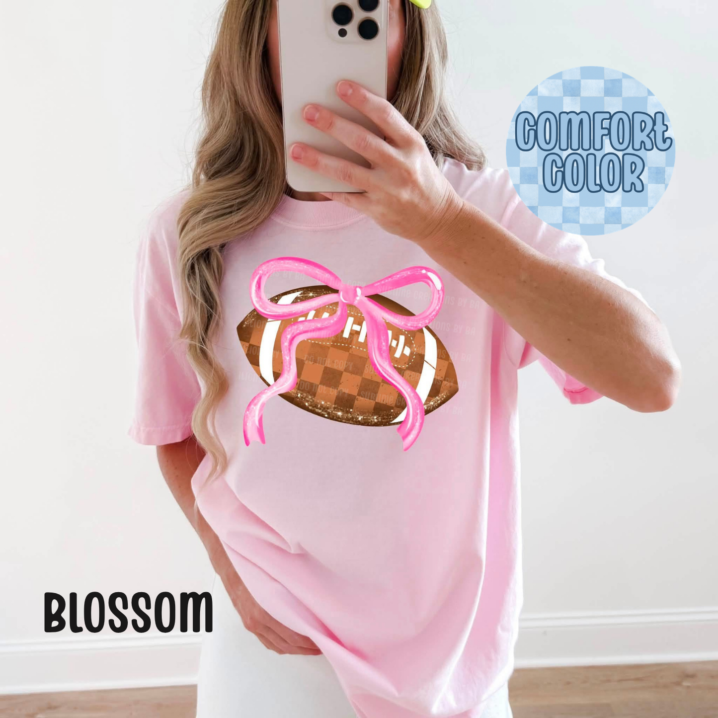 Football and Pink Bow Apparel