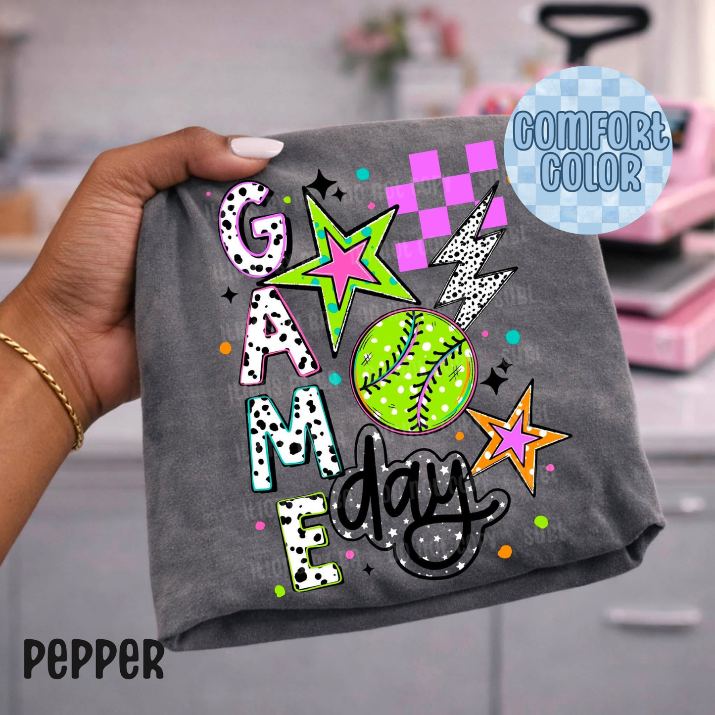 Game Day Neon Softball/Baseball Sports Apparel