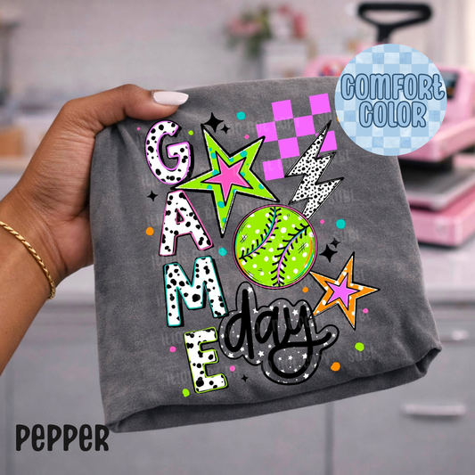 Game Day Neon Softball/Baseball Sports Apparel