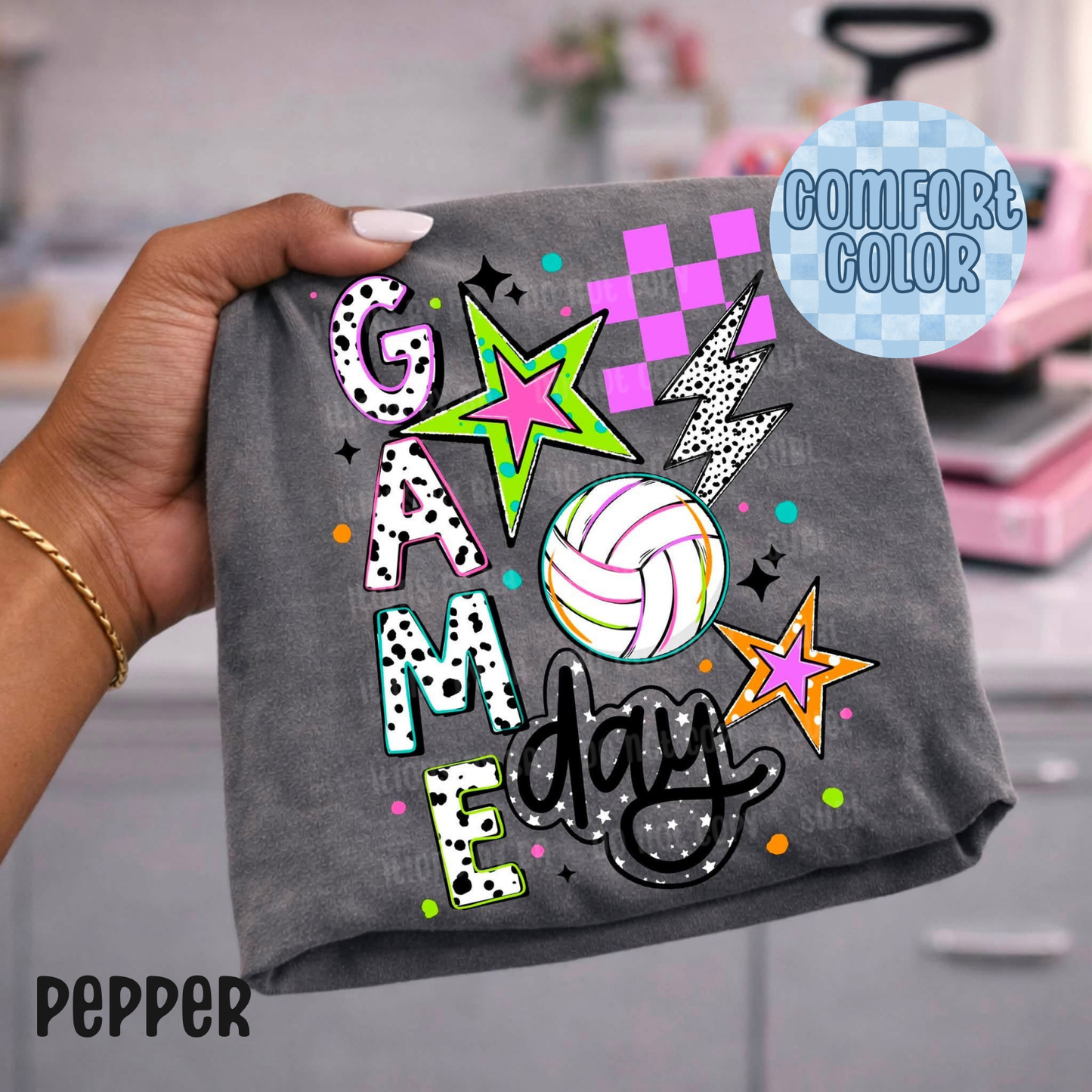 Game Day Neon Volleyball Sports Apparel