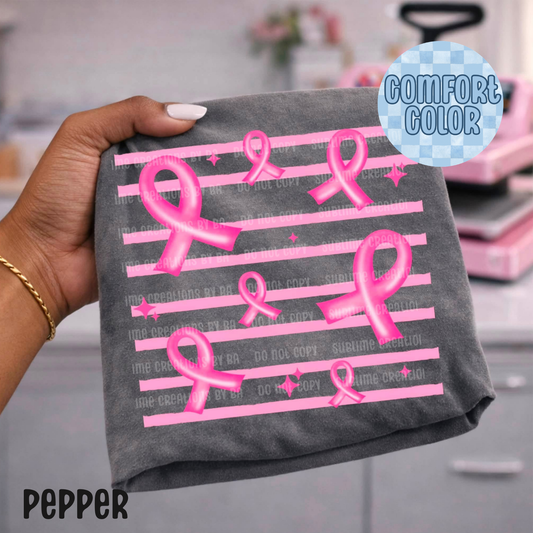 Pink Ribbon Stripe Apparel