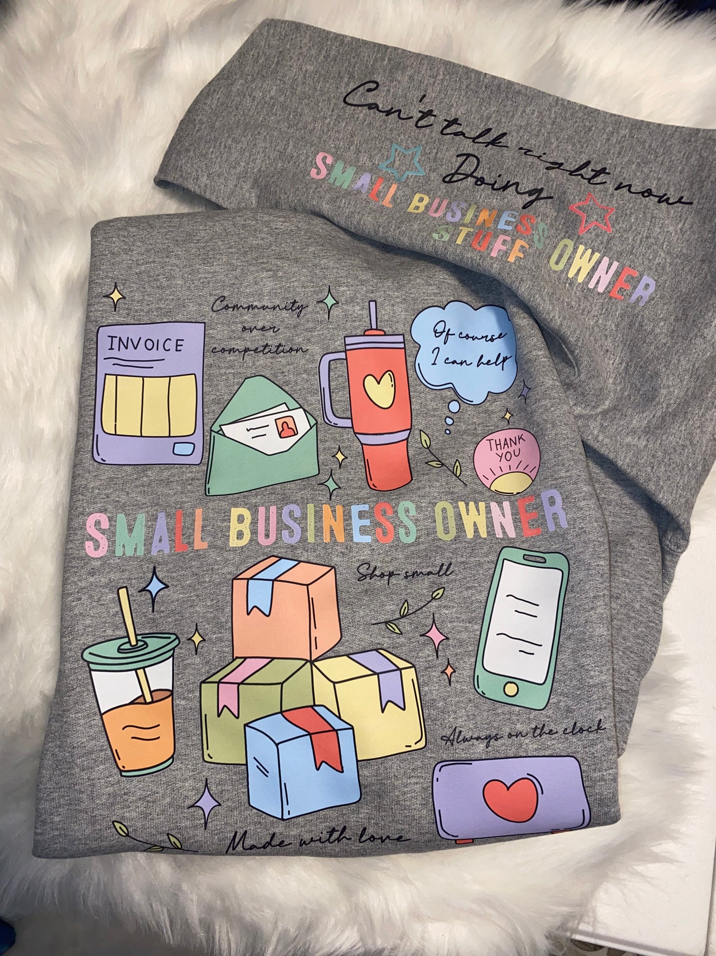 Small Business Owner Doodle Occupational Sweatshirt