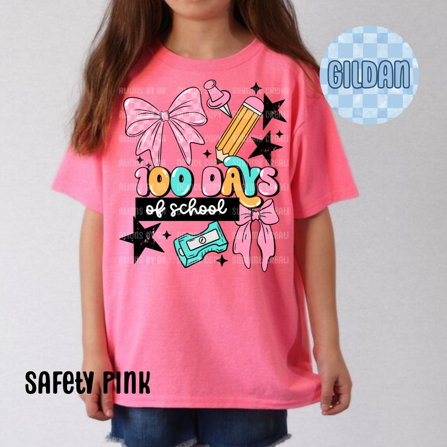 100 Days Girl of School Sweatshirt, Kids 100th Day Tee Youth Sweatshirt