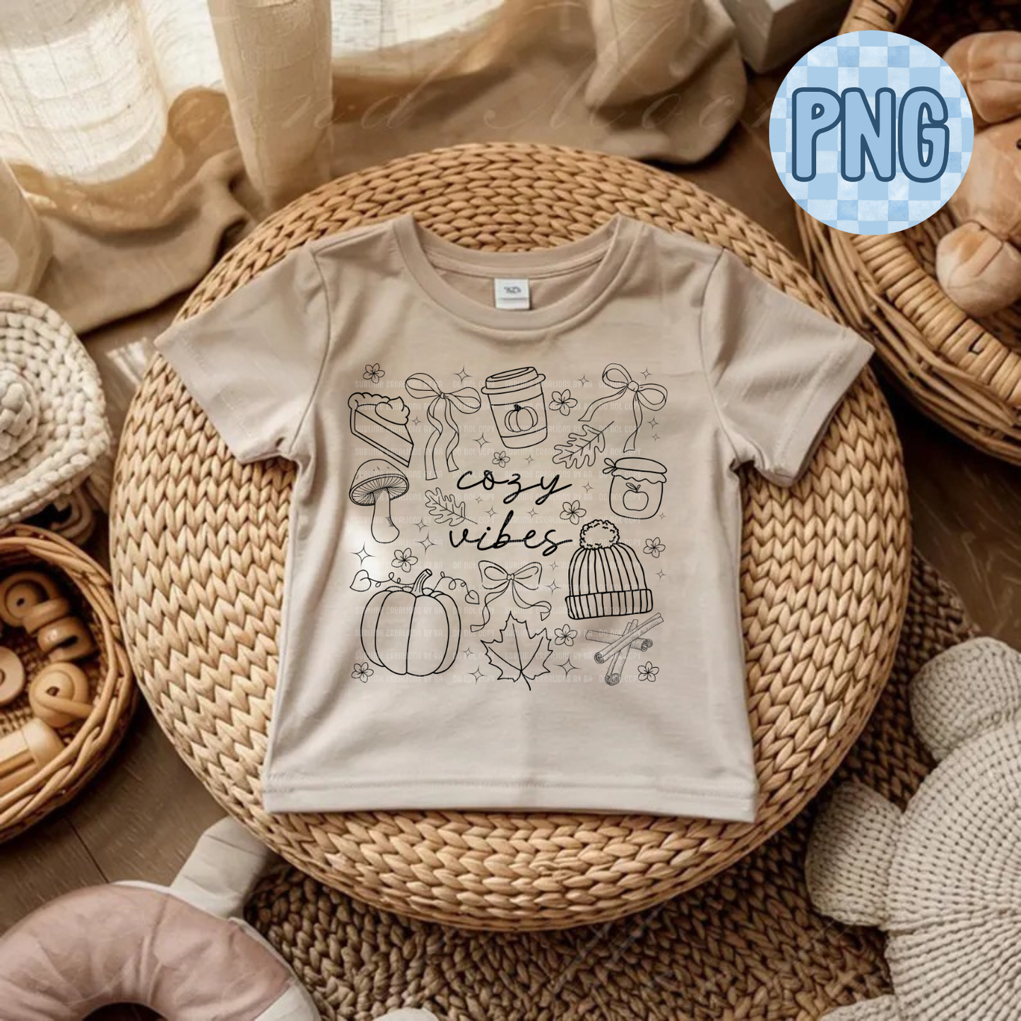 Cozy Vibes Autumn PNG Digital File ONLY