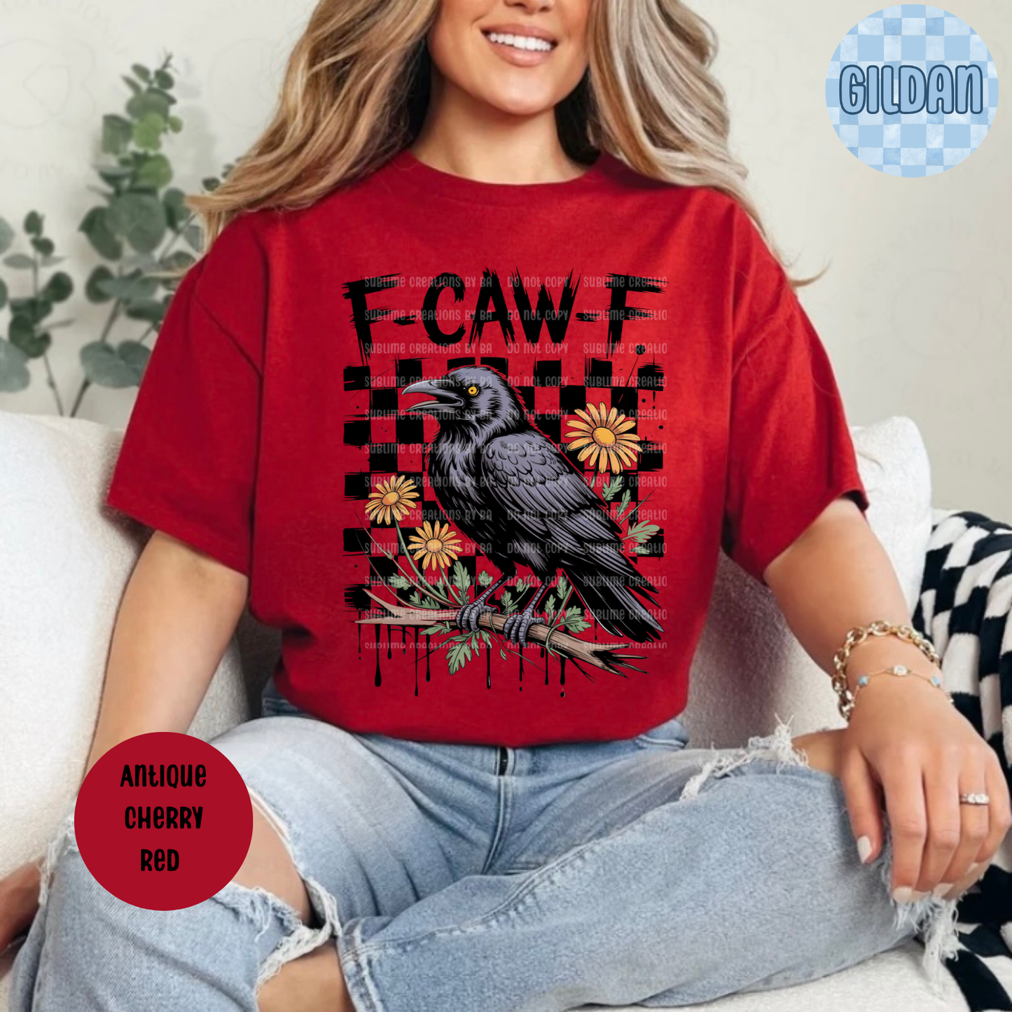 F•Caw•F Funny Crow Shirt, Black Crow Unisex