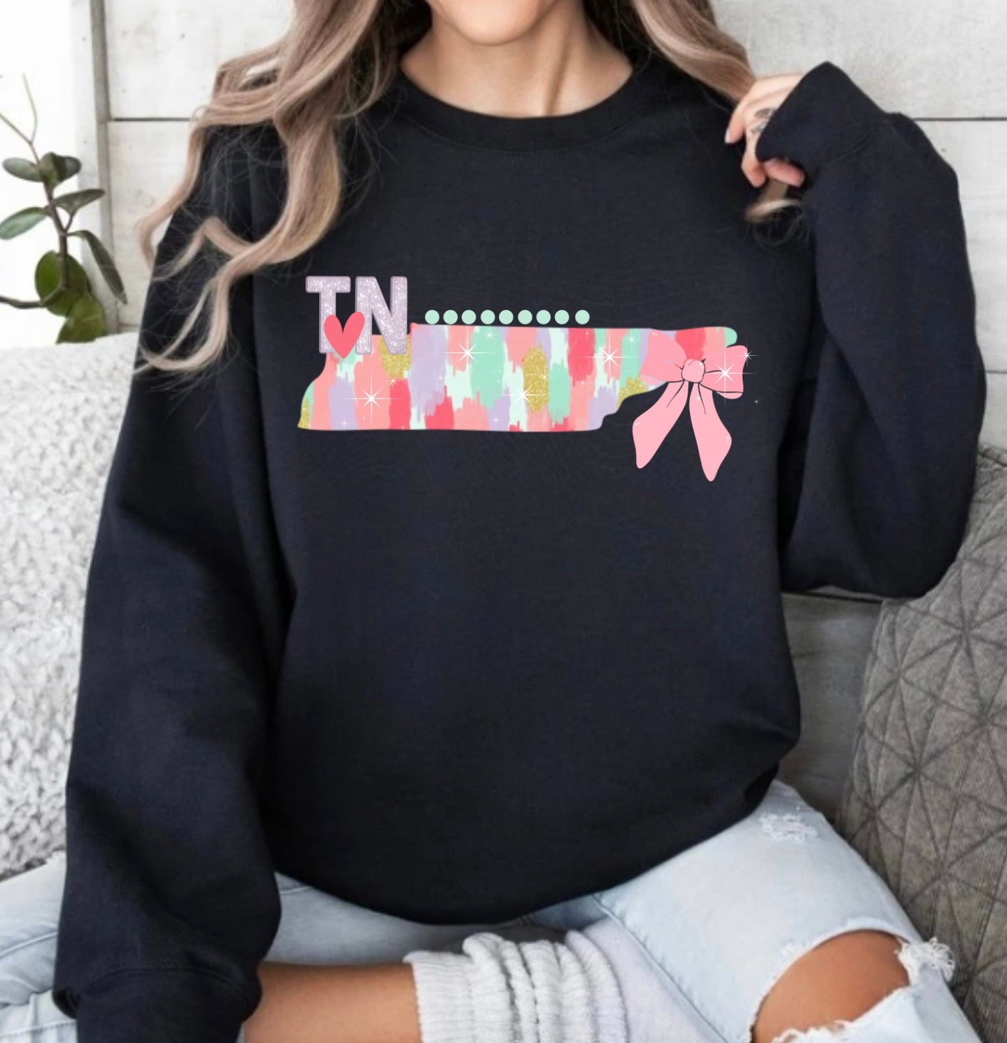 TN State Pastel Brushstroke Sweatshirt