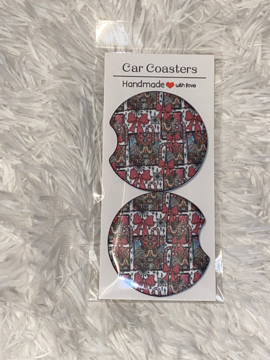 Nutcracker Print Car Coaster Set
