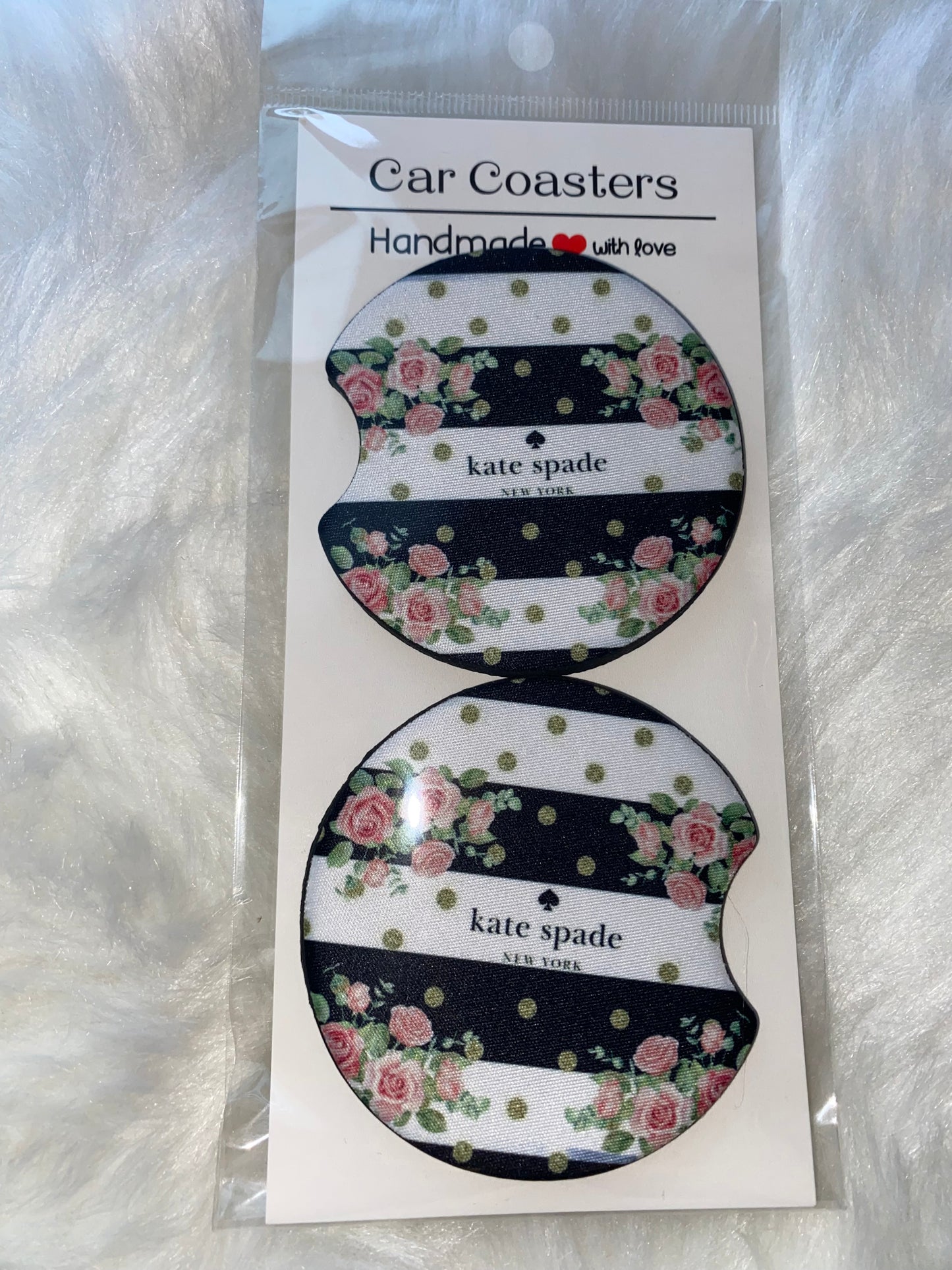 Spade Printed Car Coaster Set