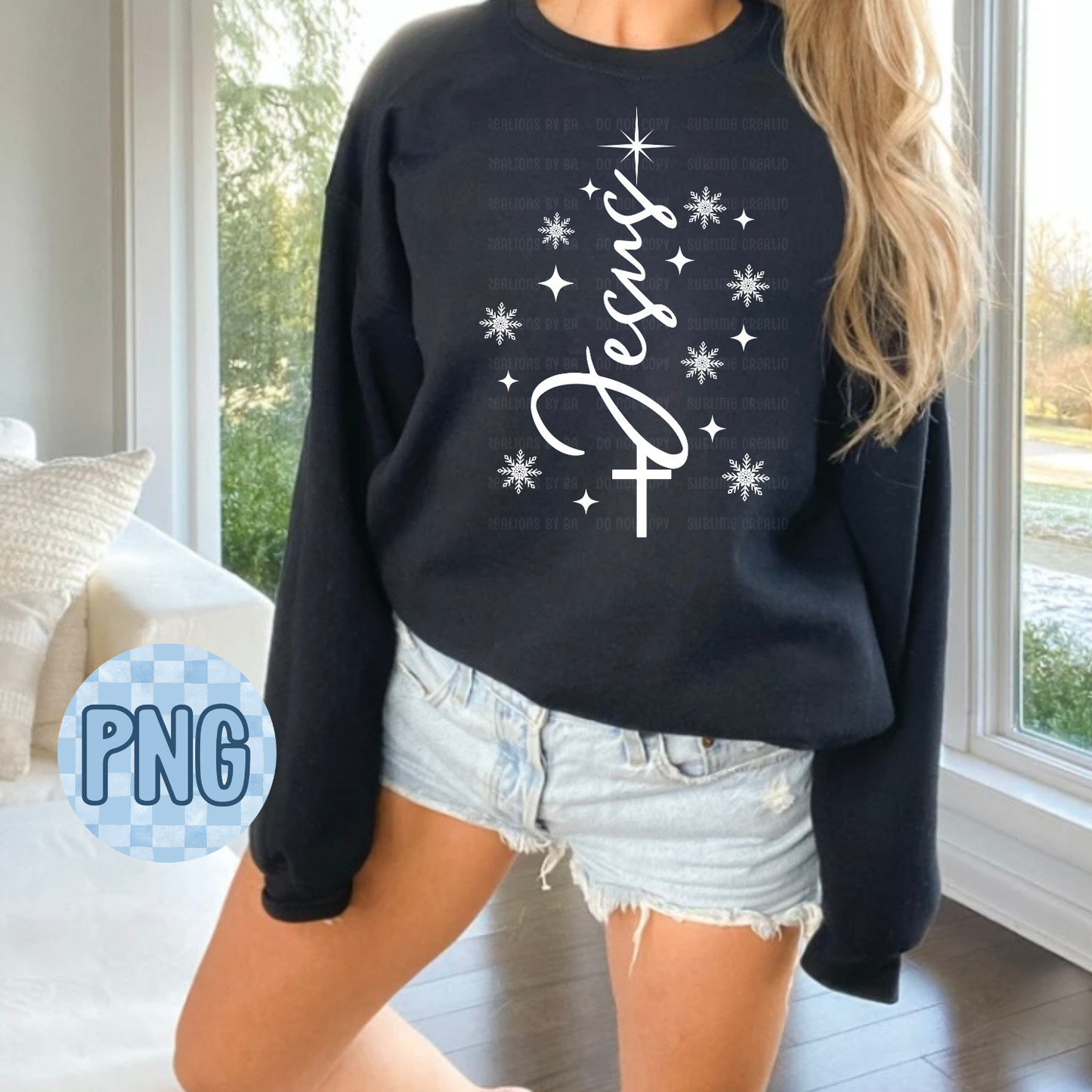 Jesus Christmas Tree PNG Digital File ONLY