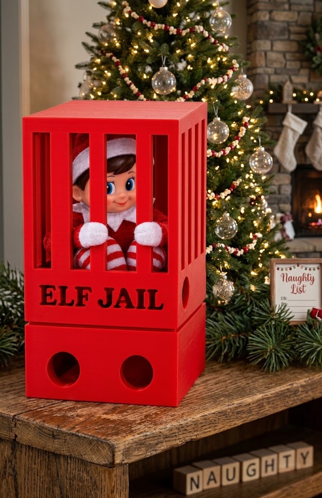 Red "Elf Jail" Cage