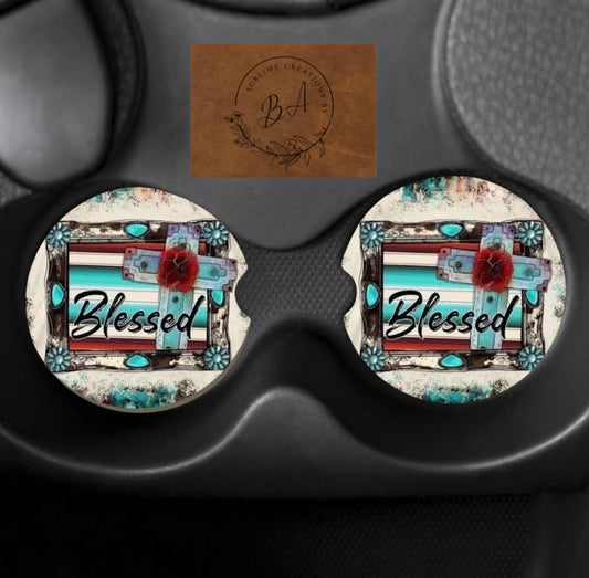 Blessed Car Coaster Sets