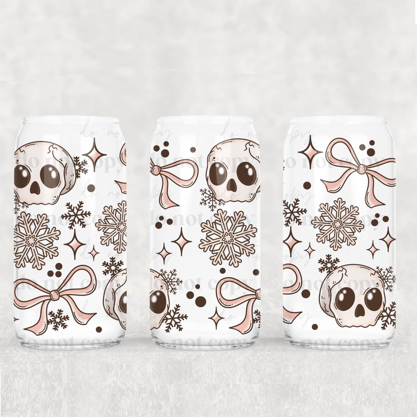 Winter/Christmas Frosted Libbey Cups