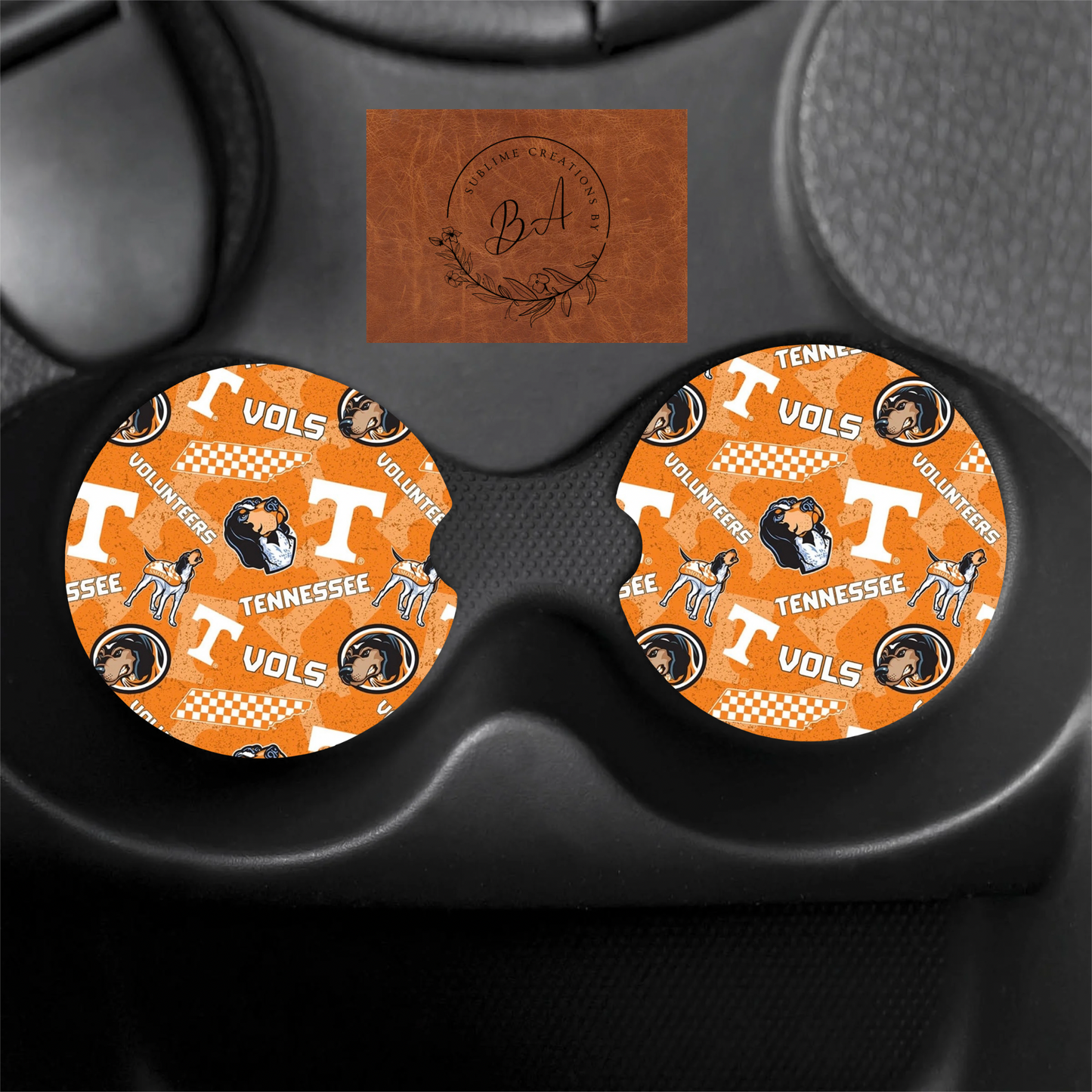 Vols Print Car Coaster Sets