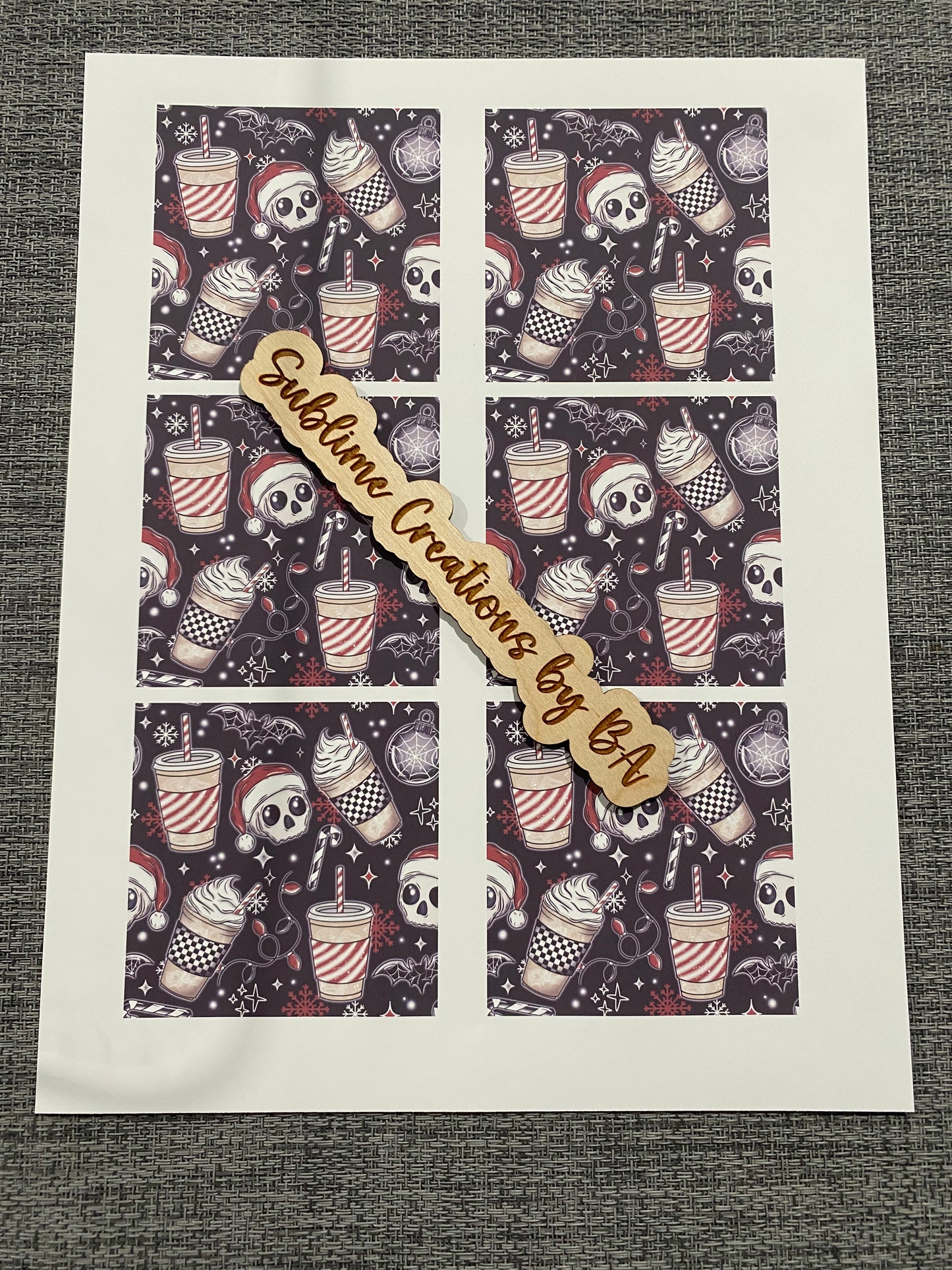 Spooky Christmas Coffee Sublimation Transfer Sheet