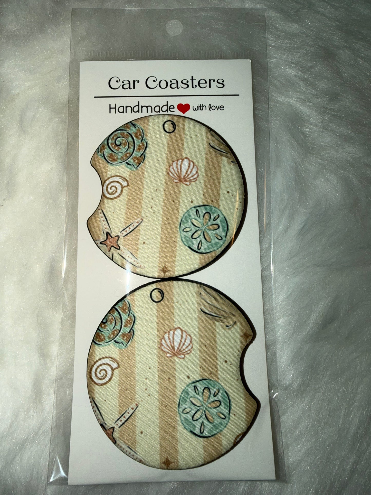 Salty Seamless Print Car Coaster Set