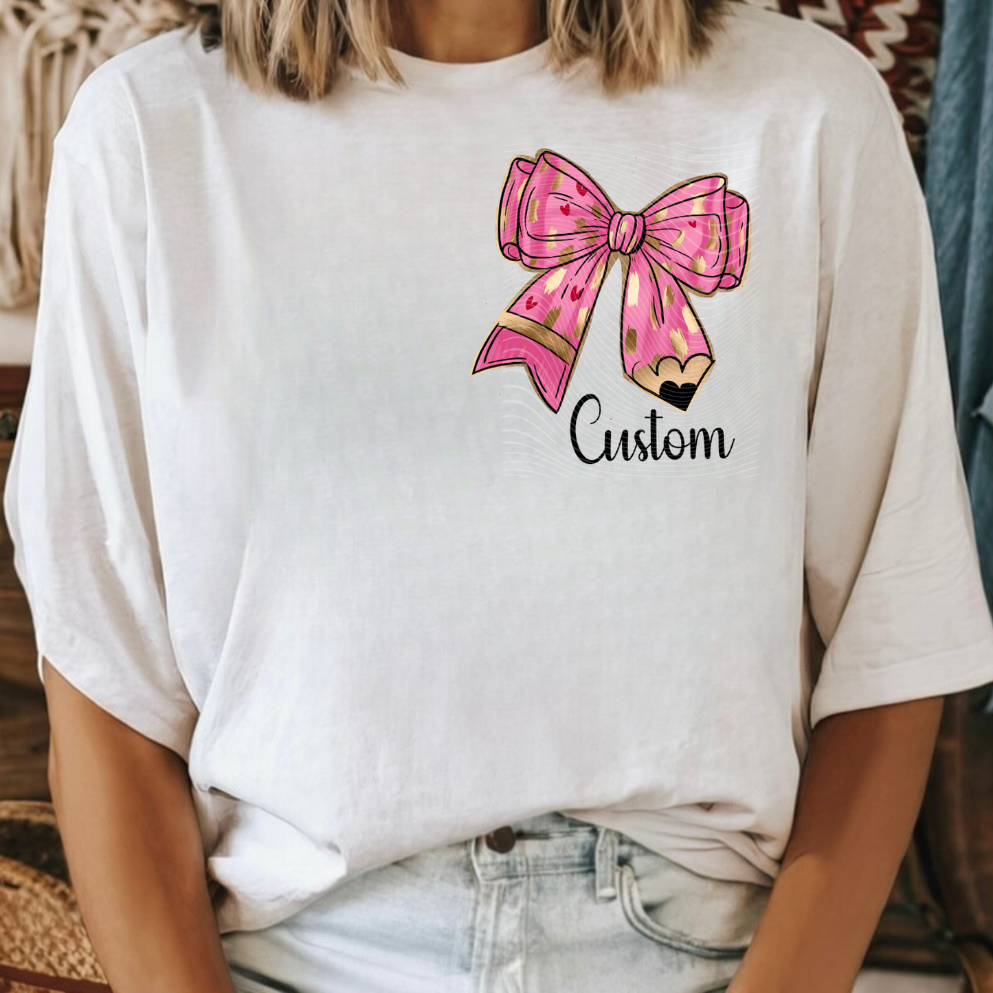 Teacher Coquette Custom Pocket DTF Print Only