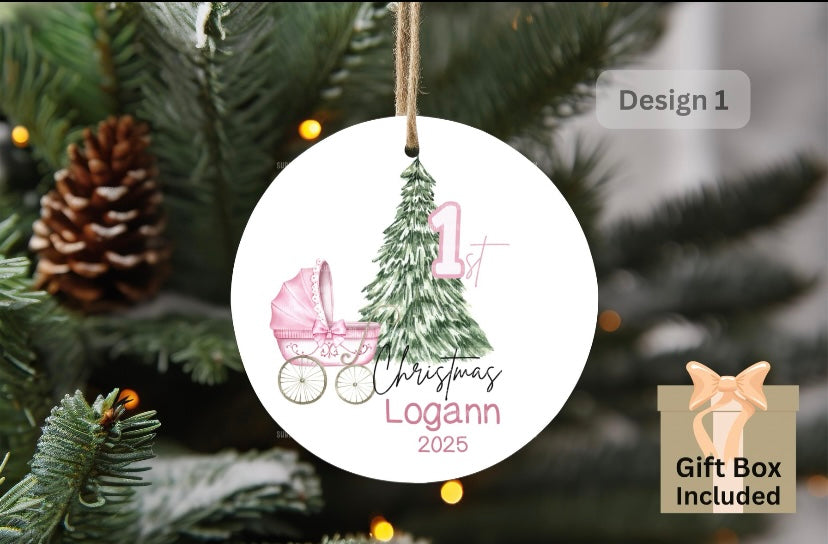 Baby First Christmas Ceramic Ornament