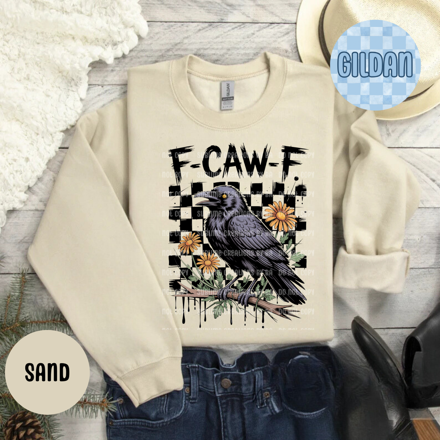 F•Caw•F Funny Crow Shirt, Black Crow Unisex