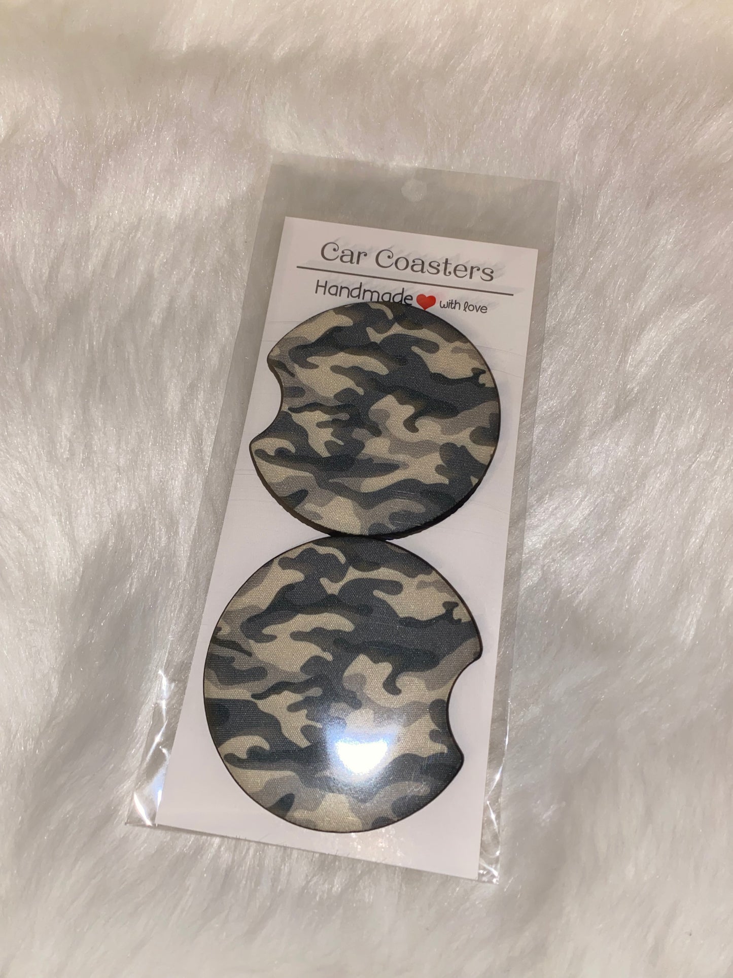 Camo Seamless Car Coaster Set