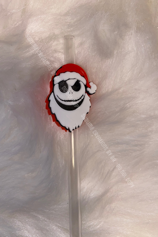 Christmas Skeleton 3D Straw Topper